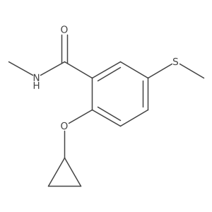2-Cyclopropoxy-N-methyl-5-(methylthio)benzamide结构式