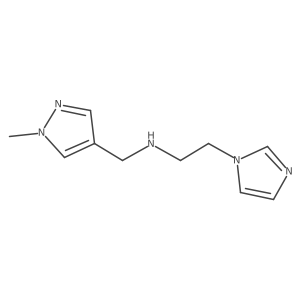 [2-(1H-Imidazol-1-yl)ethyl][(1-methyl-1H-pyrazol-4-yl)methyl]amine结构式