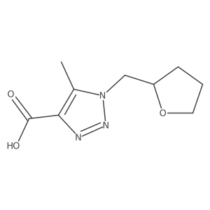 5-methyl-1-(oxolan-2-ylmethyl)-1H-1,2,3-triazole-4-carboxylicacid结构式