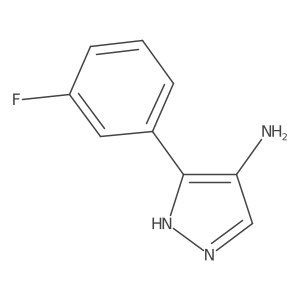 5-(3-fluorophenyl)-1H-pyrazol-4-amine结构式
