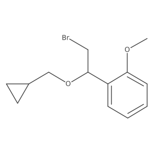1-(2-Bromo-1-(cyclopropylmethoxy)ethyl)-2-methoxybenzene Structure