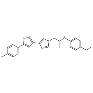 N-(4-ethylphenyl)-2-{4-[5-(4-fluorophenyl)-1,2,4-oxadiazol-3-yl]-1H-imidazol-1-yl}acetamide结构式