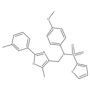N-(4-methoxyphenyl)-N-{[5-methyl-2-(3-methylphenyl)-1,3-oxazol-4-yl]methyl}thiophene-2-sulfonamide Structure