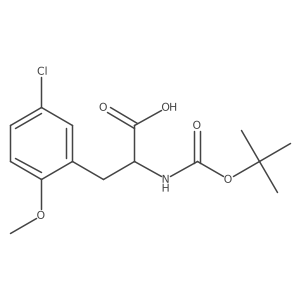 2-((tert-Butoxycarbonyl)amino)-3-(5-chloro-2-methoxyphenyl)propanoic acid Structure