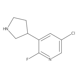 5-Chloro-2-fluoro-3-(pyrrolidin-3-yl)pyridine结构式