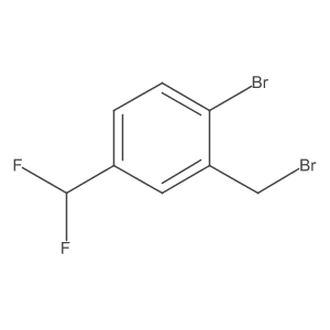 1-Bromo-2-(bromomethyl)-4-(difluoromethyl)benzene结构式