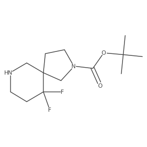 tert-Butyl 10,10-difluoro-2,7-diazaspiro[4.5]decane-2-carboxylate结构式