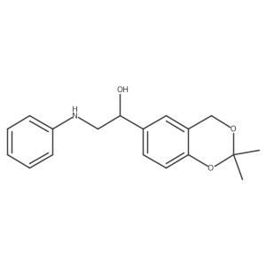 (1S)-2-Anilino-1-(2,2-dimethyl-4H-1,3-benzodioxin-6-yl)ethanol结构式