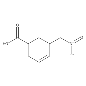 3-Cyclohexene-1-carboxylic acid, 5-(nitromethyl)-, (1R,5R)- Structure