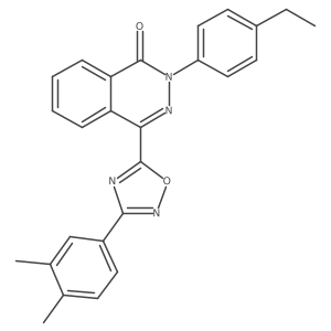 4-[3-(3,4-dimethylphenyl)-1,2,4-oxadiazol-5-yl]-2-(4-ethylphenyl)phthalazin-1(2H)-one Structure