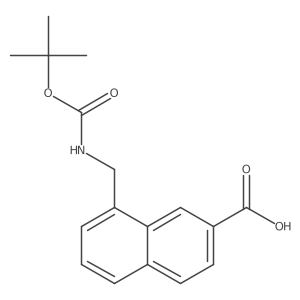 N-(BOC)-8-aminomethyl-2-naphthoic acid Structure