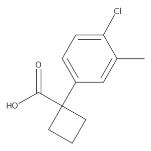 1-(4-Chloro-3-methylphenyl)cyclobutane-1-carboxylic acid Structure