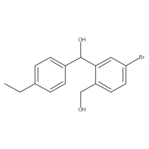 (5-Bromo-2-(hydroxymethyl)phenyl)(4-ethylphenyl)methanol结构式
