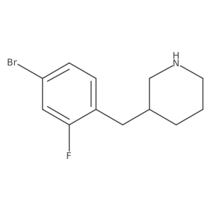 3-(4-Bromo-2-fluorobenzyl)piperidine Structure