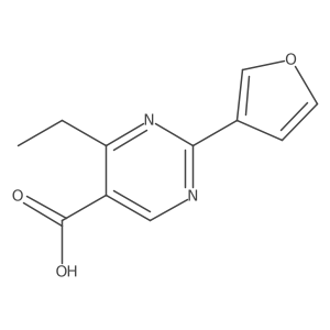 4-Ethyl-2-(furan-3-yl)pyrimidine-5-carboxylic acid Structure