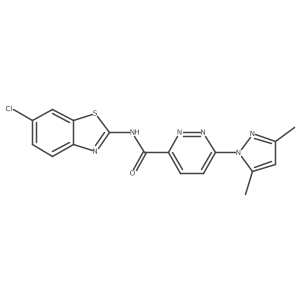 N-(6-chlorobenzo[d]thiazol-2-yl)-6-(3,5-dimethyl-1H-pyrazol-1-yl)pyridazine-3-carboxamide Structure