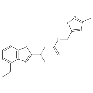 2-((4-methoxybenzo[d]thiazol-2-yl)(methyl)amino)-N-((3-methyl-1,2,4-oxadiazol-5-yl)methyl)acetamide Structure