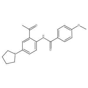 N-(2-Acetyl-4-pyrrolidinophenyl)-4-methoxybenzamide结构式