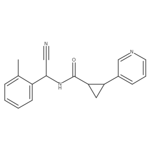 N-[cyano(2-methylphenyl)methyl]-2-(pyridin-3-yl)cyclopropane-1-carboxamide Structure