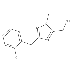 1H-1,2,4-Triazole-5-methanamine, 3-[(2-chlorophenyl)methyl]-1-methyl-结构式