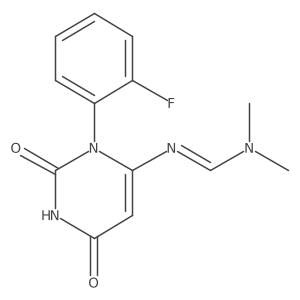 N'-[3-(2-fluorophenyl)-2,6-dioxo-1,2,3,6-tetrahydropyrimidin-4-yl]-N,N-dimethylimidoformamide Structure
