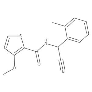 N-[Cyano-(2-methylphenyl)methyl]-3-methoxythiophene-2-carboxamide结构式