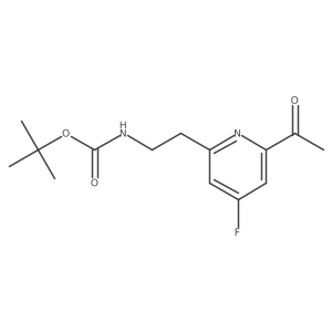 Tert-butyl 2-(6-acetyl-4-fluoropyridin-2-YL)ethylcarbamate Structure