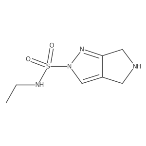 N-ethyl-5,6-dihydro-4H-pyrrolo[3,4-c]pyrazole-2-sulfonamide结构式