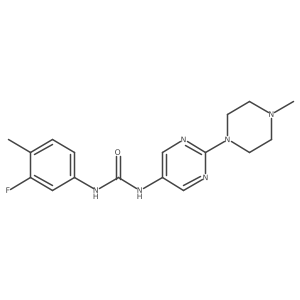 1-(3-Fluoro-4-methylphenyl)-3-[2-(4-methylpiperazin-1-yl)pyrimidin-5-yl]urea Structure
