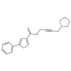 5-phenyl-N-(4-pyrrolidin-1-ylbut-2-ynyl)isoxazole-3-carboxamide结构式