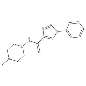 N-(4-methylpiperazin-1-yl)-2-phenyl-2H-tetrazole-5-carboxamide结构式