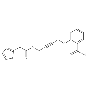 2-((4-(2-(Thiophen-2-yl)acetamido)but-2-yn-1-yl)oxy)benzamide Structure