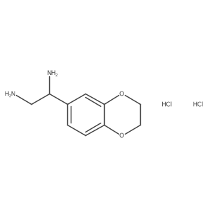1-(2,3-Dihydro-1,4-benzodioxin-6-yl)ethane-1,2-diamine dihydrochloride结构式
