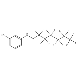 3-[(2,2,3,3,4,4,5,5,6,6,7,7,7-Tridecafluoroheptyl)amino]phenol结构式