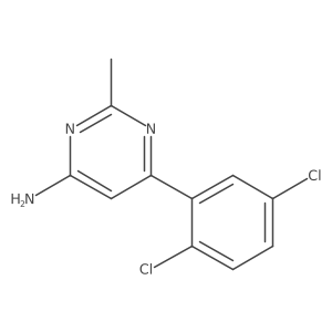 6-(2,5-Dichlorophenyl)-2-methylpyrimidin-4-amine结构式