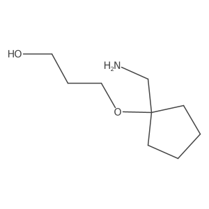 3-{[1-(Aminomethyl)cyclopentyl]oxy}propan-1-ol结构式