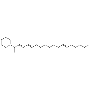 Piperidine, 1-(1-oxo-2,4,12-octadecatrienyl)-, (E,E,Z)-结构式