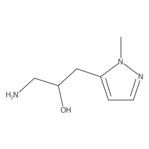 1-Amino-3-(1-methyl-1h-pyrazol-5-yl)propan-2-ol结构式