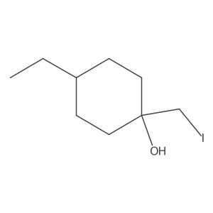 4-Ethyl-1-(iodomethyl)cyclohexan-1-ol结构式