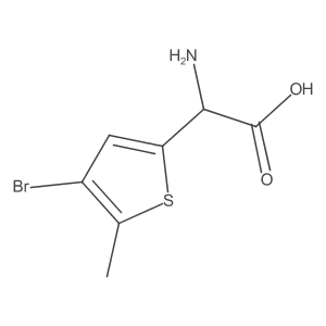 2-Amino-2-(4-bromo-5-methylthiophen-2-yl)acetic acid结构式