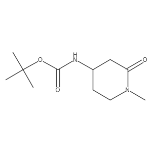 tert-Butyl N-(1-methyl-2-oxopiperidin-4-yl)carbamate结构式