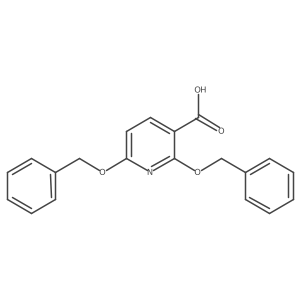 2,6-Bis(phenylmethoxy)-3-pyridinecarboxylic acid结构式