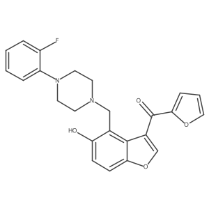(4-{[4-(2-Fluorophenyl)piperazin-1-yl]methyl}-5-hydroxy-1-benzofuran-3-yl)(furan-2-yl)methanone Structure