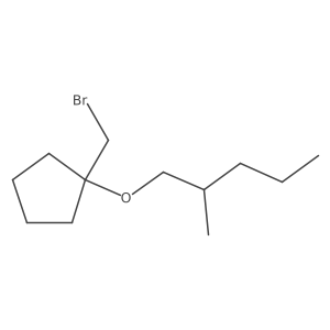 1-(Bromomethyl)-1-[(2-methylpentyl)oxy]cyclopentane结构式