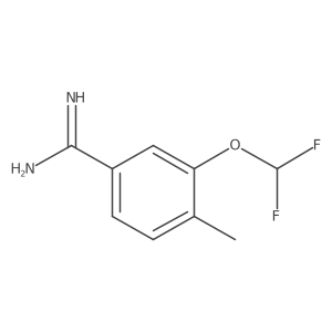 3-(Difluoromethoxy)-4-methylbenzene-1-carboximidamide Structure
