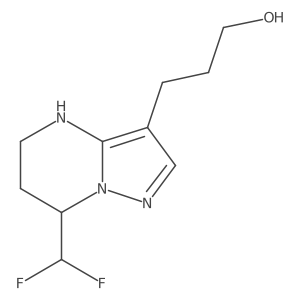 3-[7-(difluoromethyl)-4H,5H,6H,7H-pyrazolo[1,5-a]pyrimidin-3-yl]propan-1-ol结构式