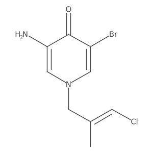 3-Amino-5-bromo-1-(3-chloro-2-methylprop-2-en-1-yl)-1,4-dihydropyridin-4-one结构式