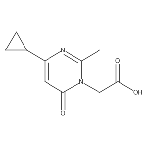 2-(4-Cyclopropyl-2-methyl-6-oxopyrimidin-1(6H)-yl)acetic acid Structure