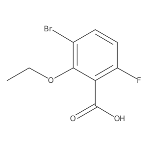 3-Bromo-2-ethoxy-6-fluorobenzoic acid Structure
