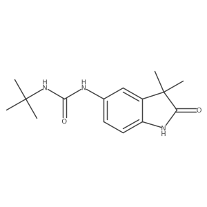 1-(tert-Butyl)-3-(3,3-dimethyl-2-oxoindolin-5-yl)urea Structure